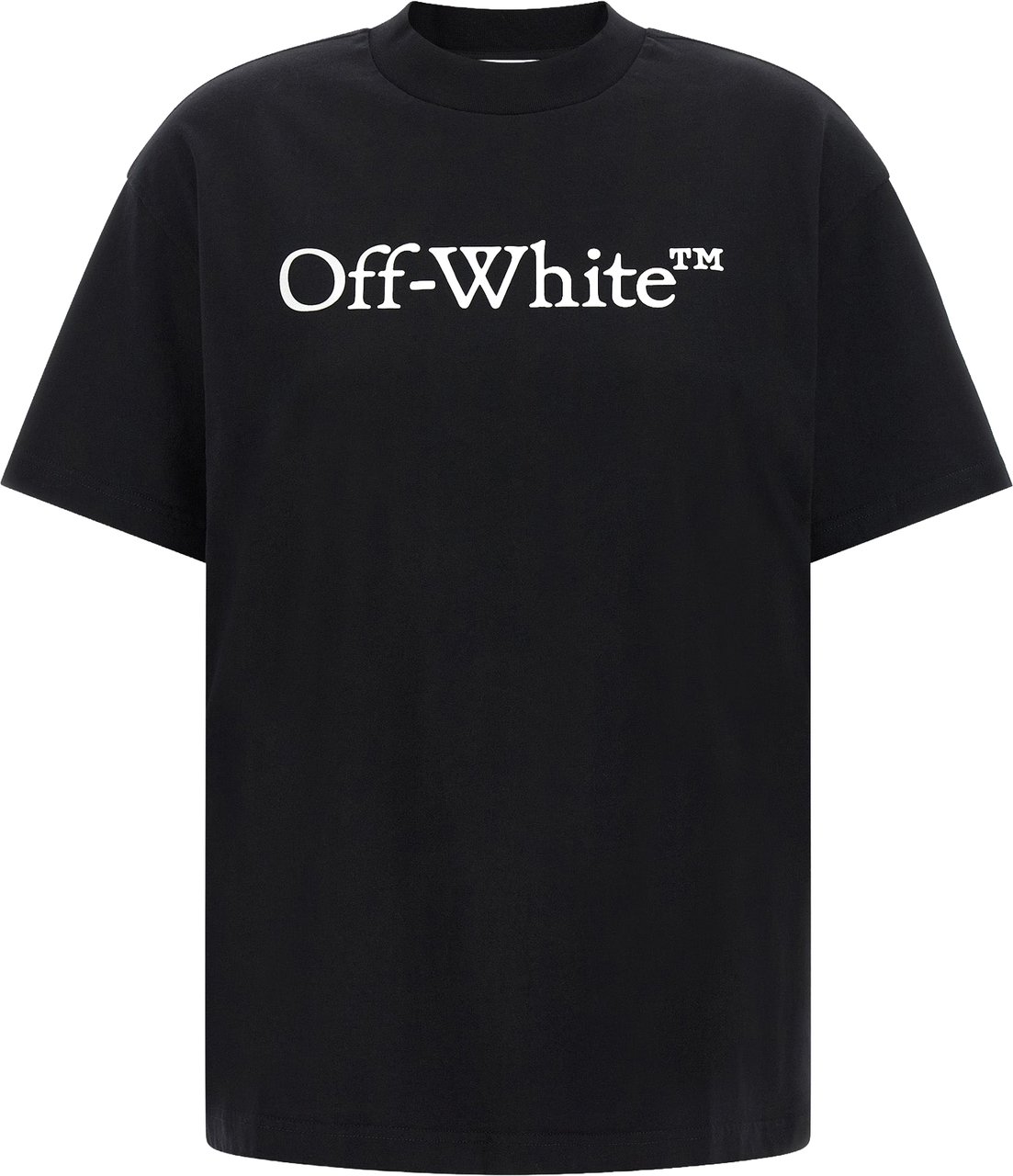 Off-White Black Cotton T-Shirt Zwart