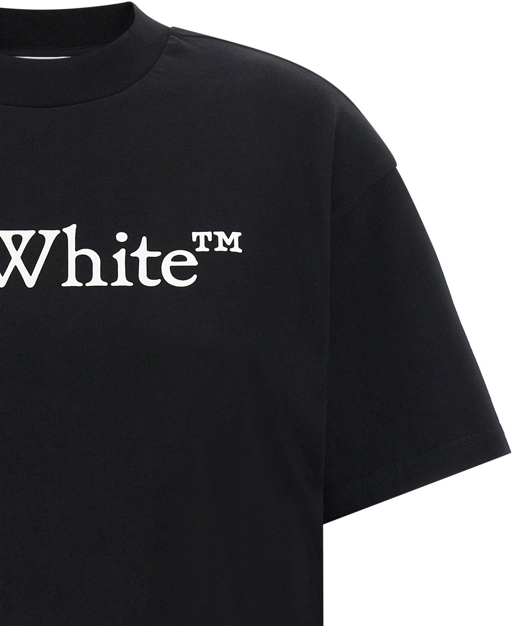 Off-White Black Cotton T-Shirt Zwart