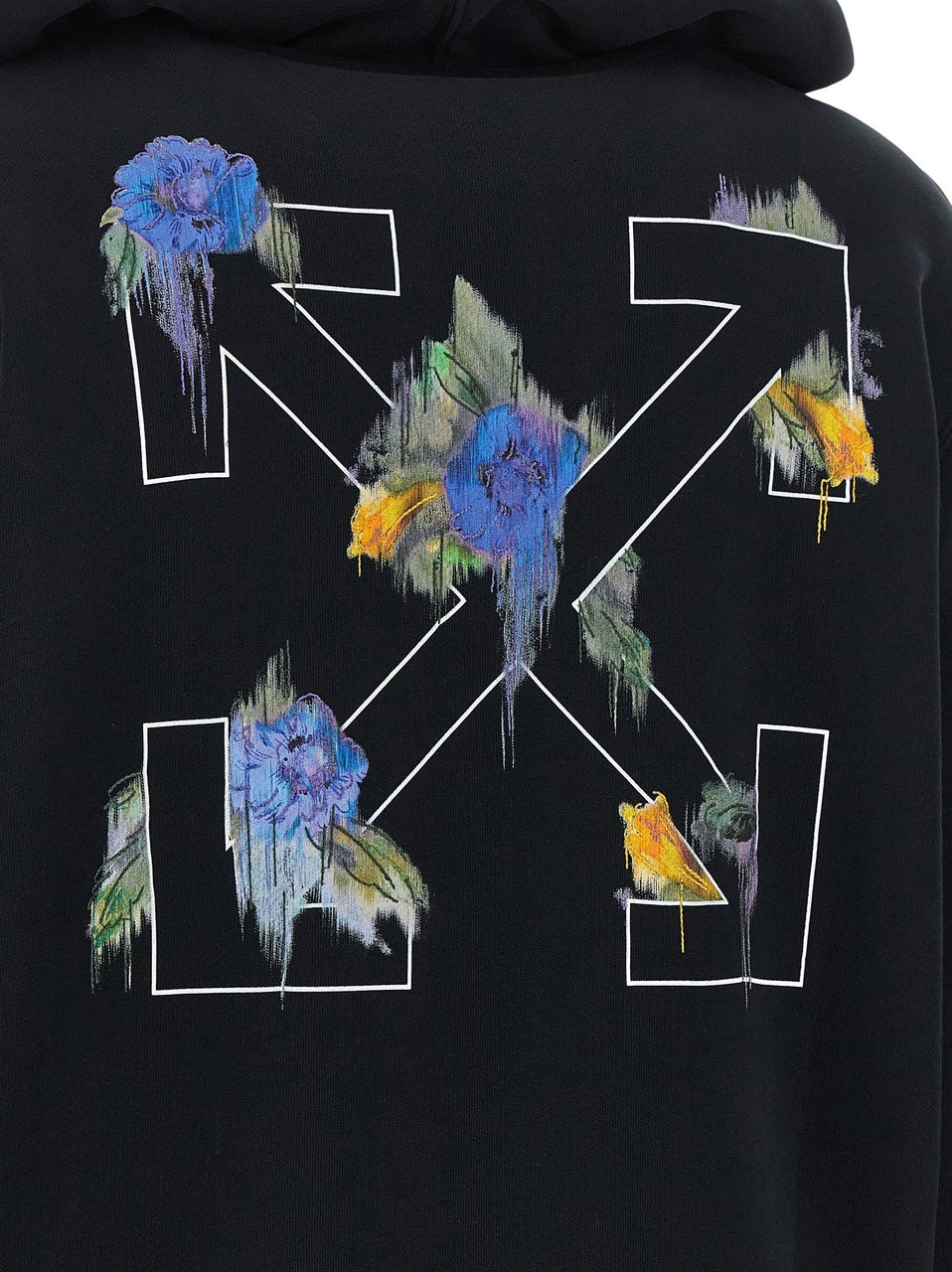 Off-White Black Cotton Sweatshirt Zwart