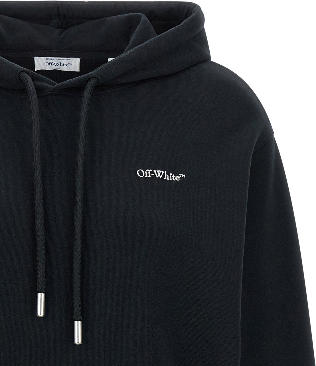 Off-White Black Cotton Sweatshirt Zwart