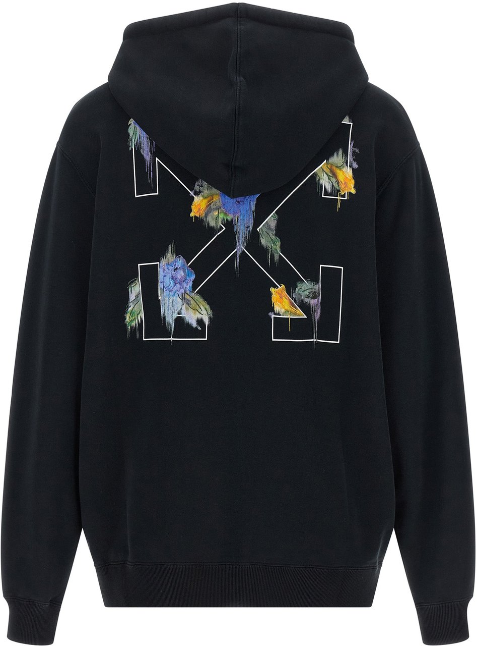 Off-White Black Cotton Sweatshirt Zwart