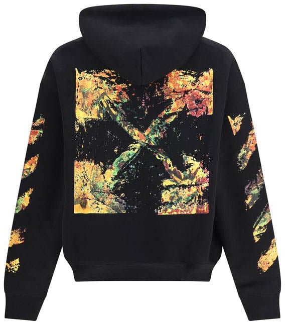 Off-White Black Cotton Sweatshirt Zwart