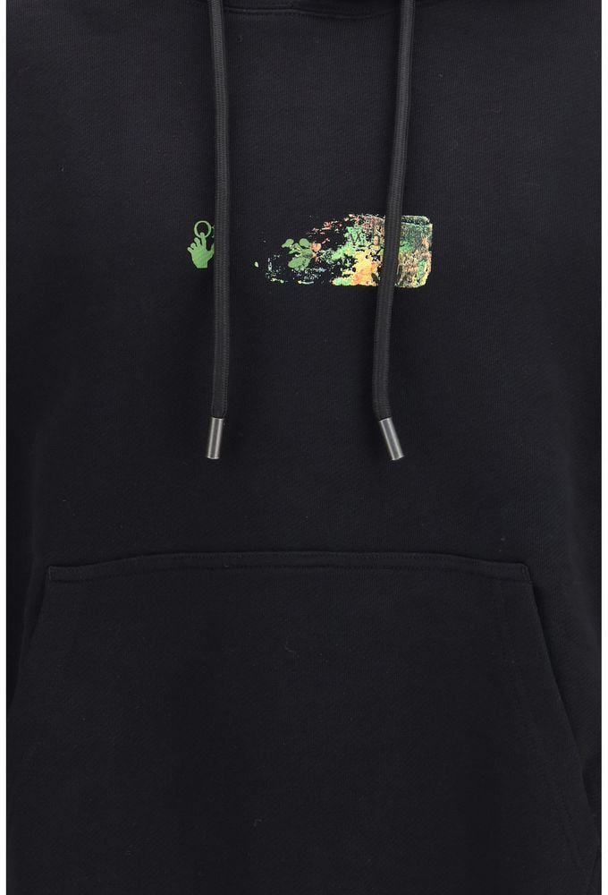 Off-White Black Cotton Sweatshirt Zwart