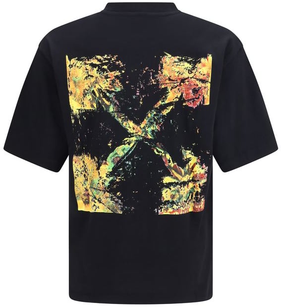 Off-White Black Cotton T-Shirt Divers