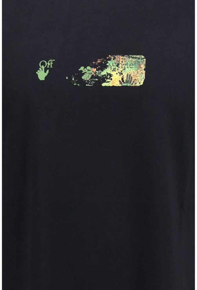 Off-White Black Cotton T-Shirt Divers