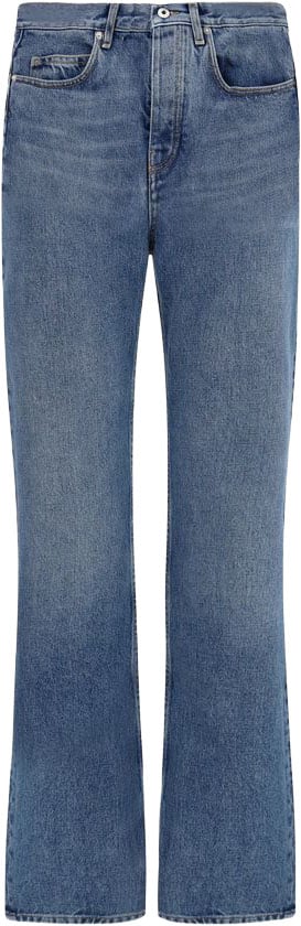 Off-White Blue Cotton Straight-Leg Jeans Divers