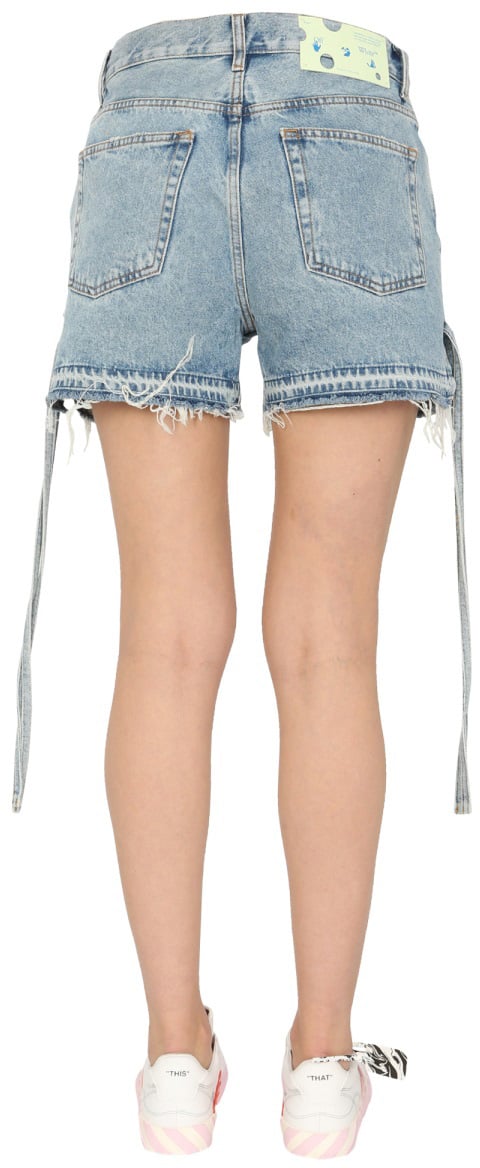 OFF-WHITE DENIM SHORTS Blauw