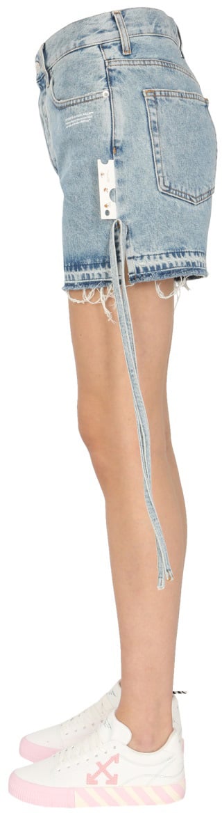 OFF-WHITE DENIM SHORTS Blauw