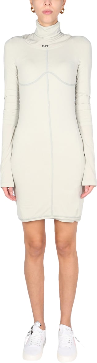 OFF-WHITE HIGH NECK DRESS Grijs