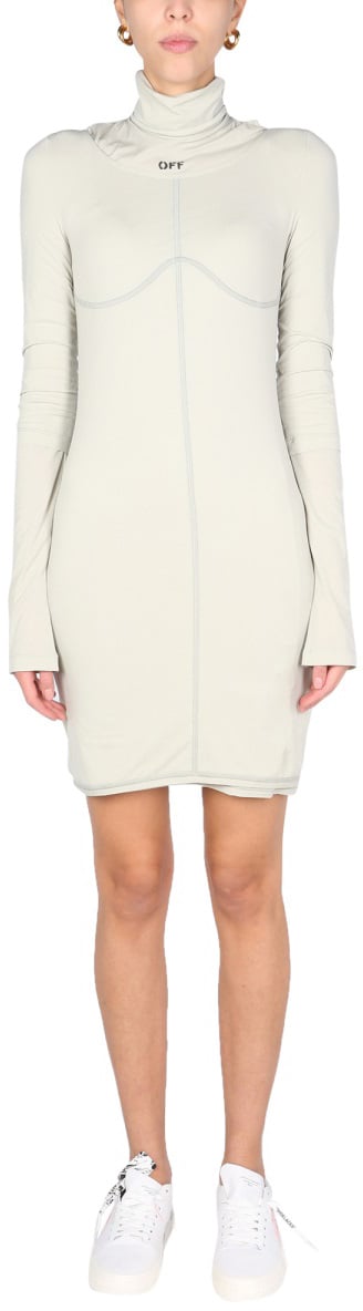 OFF-WHITE HIGH NECK DRESS Grijs