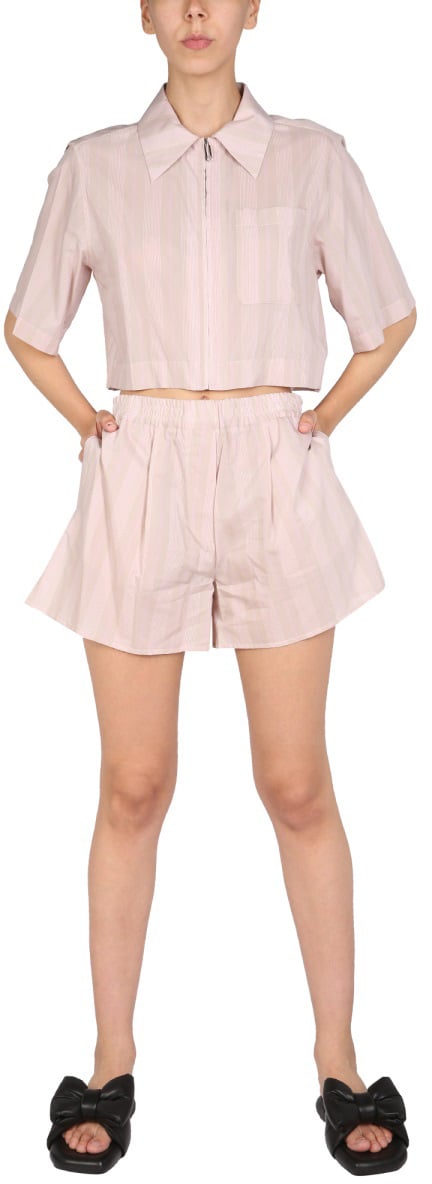 OFF-WHITE STRIPED PATTERN SHORTS Roze