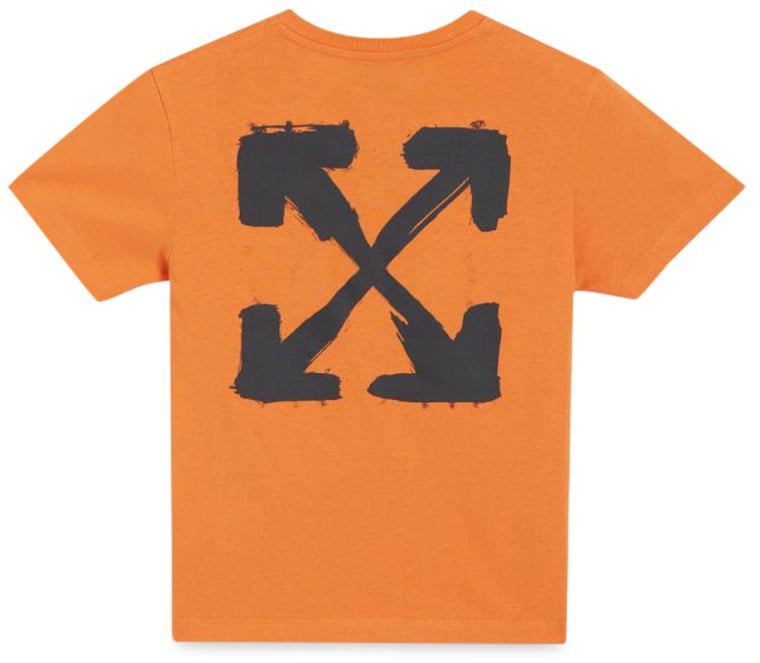 OFF-WHITE T-SHIRT IN JERSEY DI COTONE STAMPATO Oranje