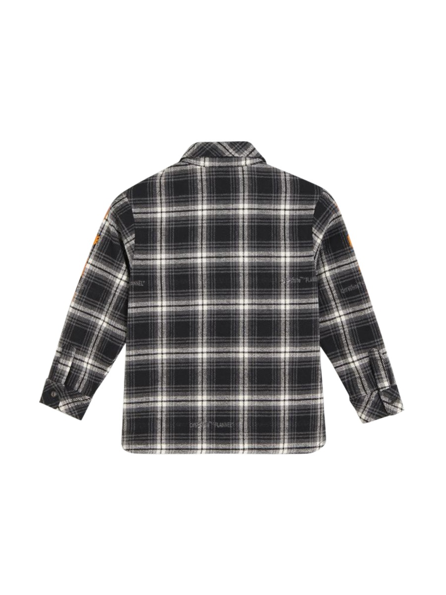 OFF-WHITE CAMICIA A QUADRI Zwart
