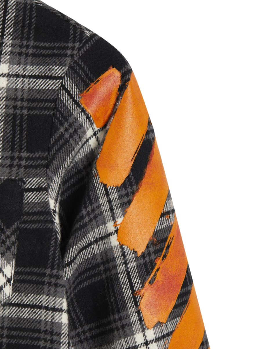 OFF-WHITE CAMICIA A QUADRI Zwart