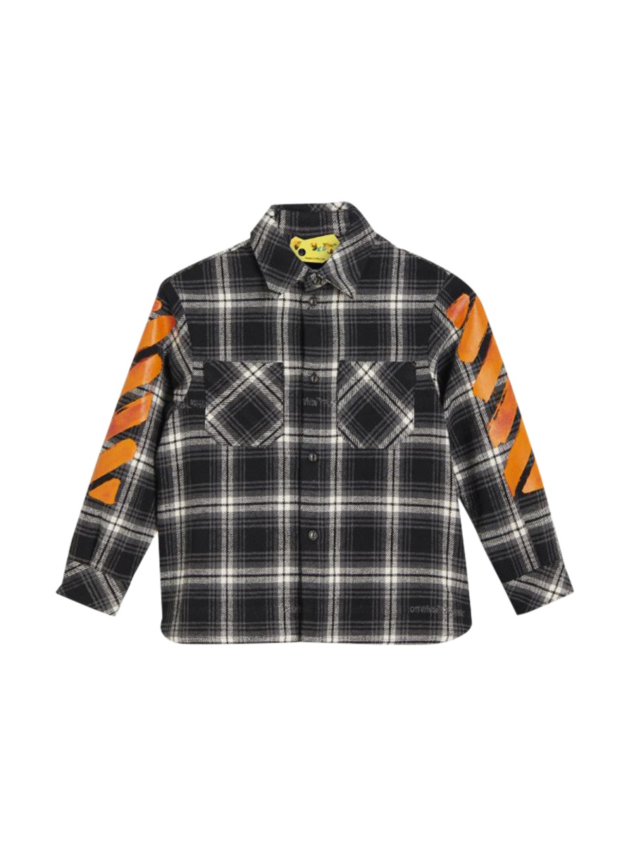 OFF-WHITE CAMICIA A QUADRI Zwart