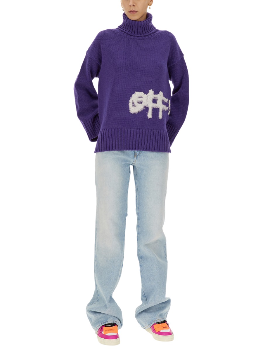 OFF-WHITE BEACH BABY BAGGY JEANS Blauw