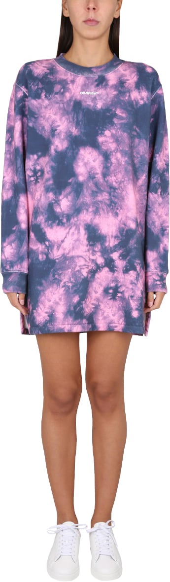 OFF-WHITE SWEATSHIRT DRESS Roze