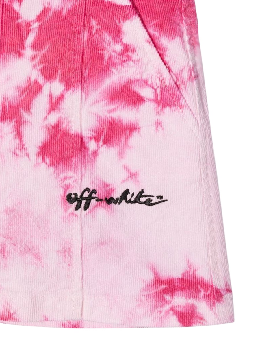 OFF-WHITE VELVET TIE DYE SKIRT Roze