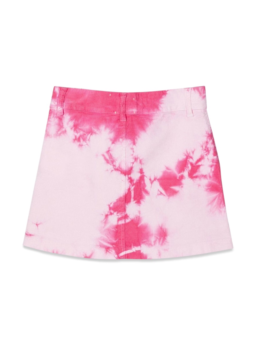 OFF-WHITE VELVET TIE DYE SKIRT Roze