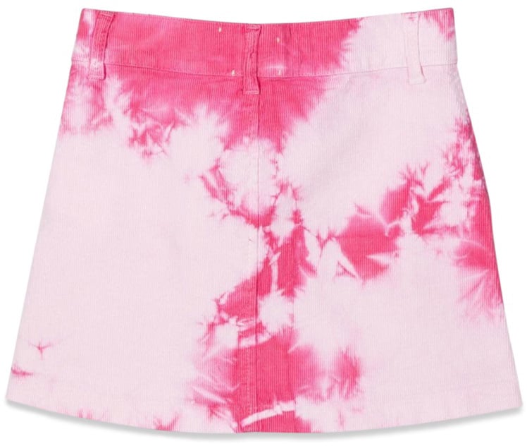 OFF-WHITE VELVET TIE DYE SKIRT Roze
