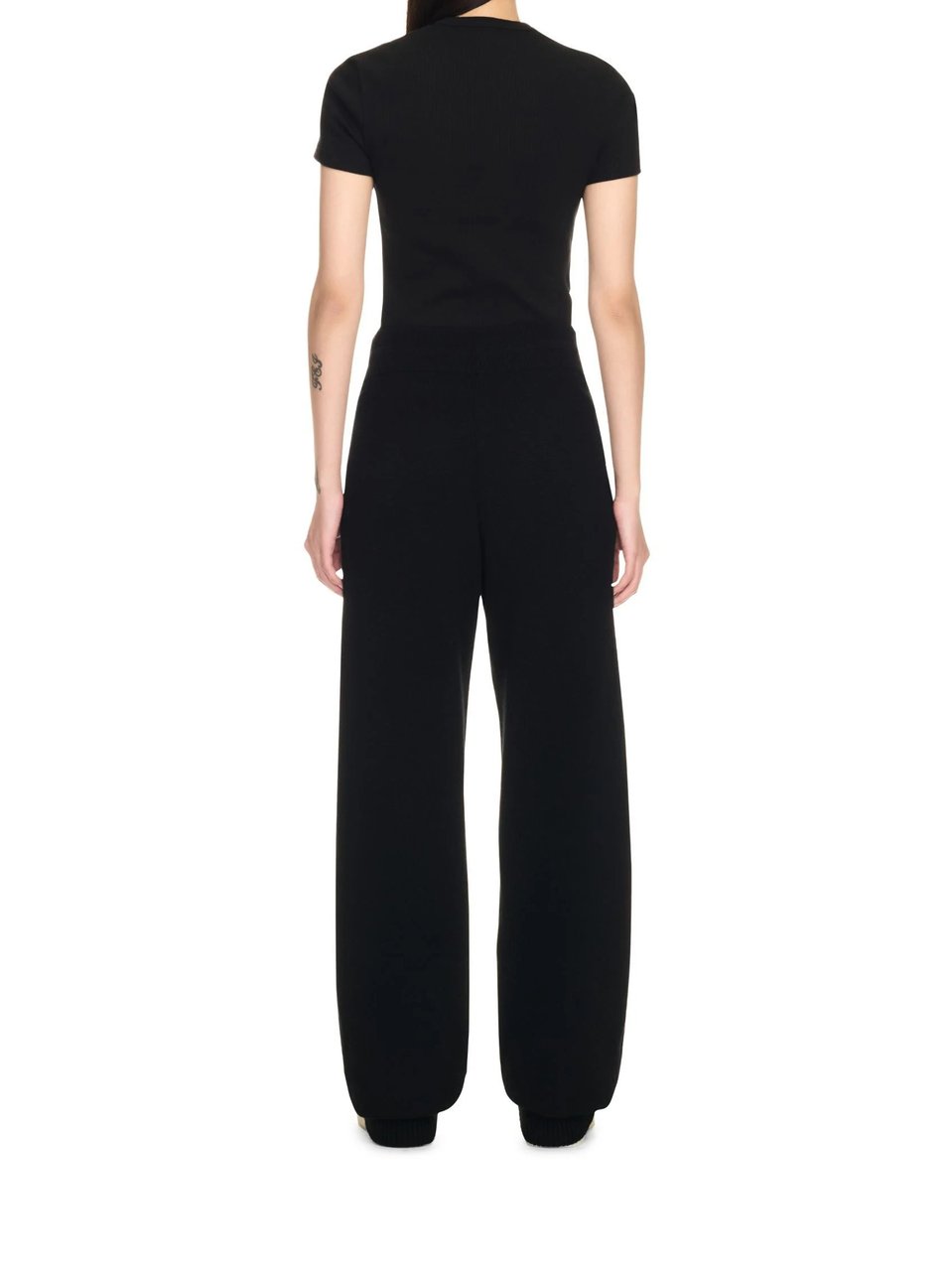 OFF-WHITE Off Stamp Rib Basic Cotton T-Shirt Zwart