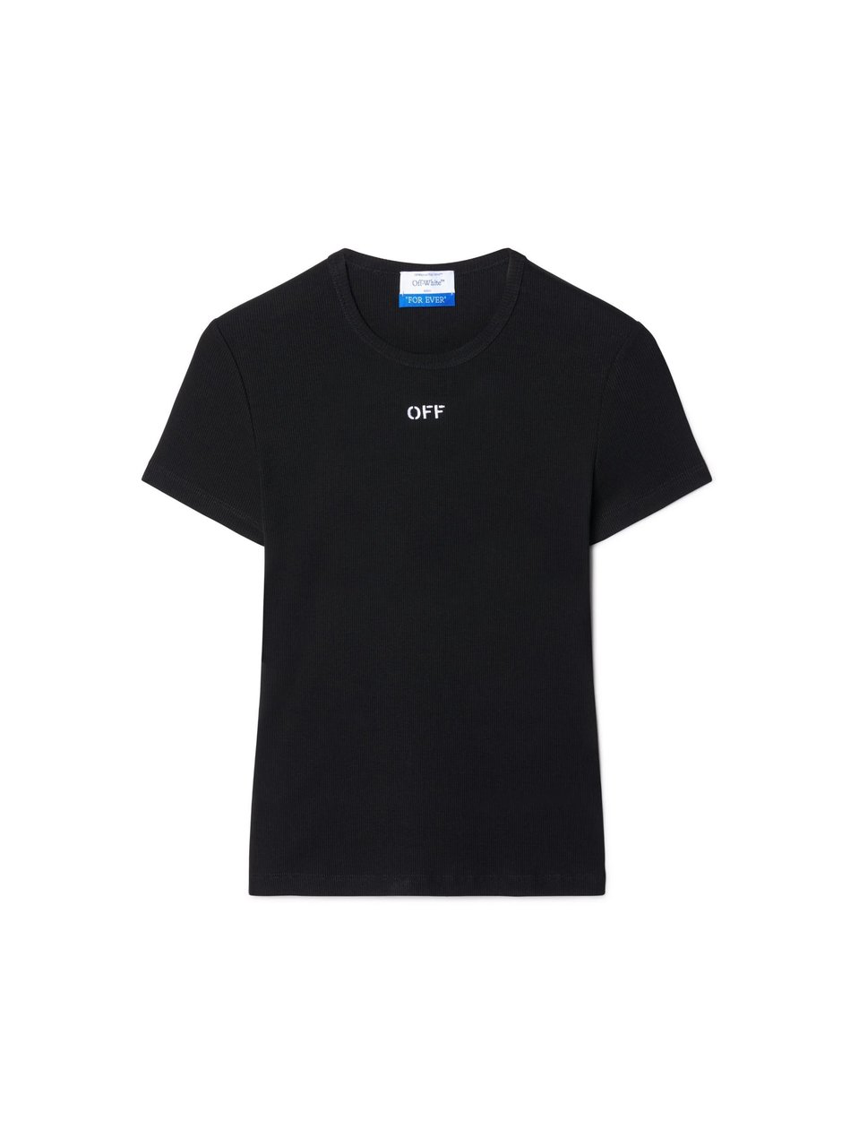 OFF-WHITE Off Stamp Rib Basic Cotton T-Shirt Zwart