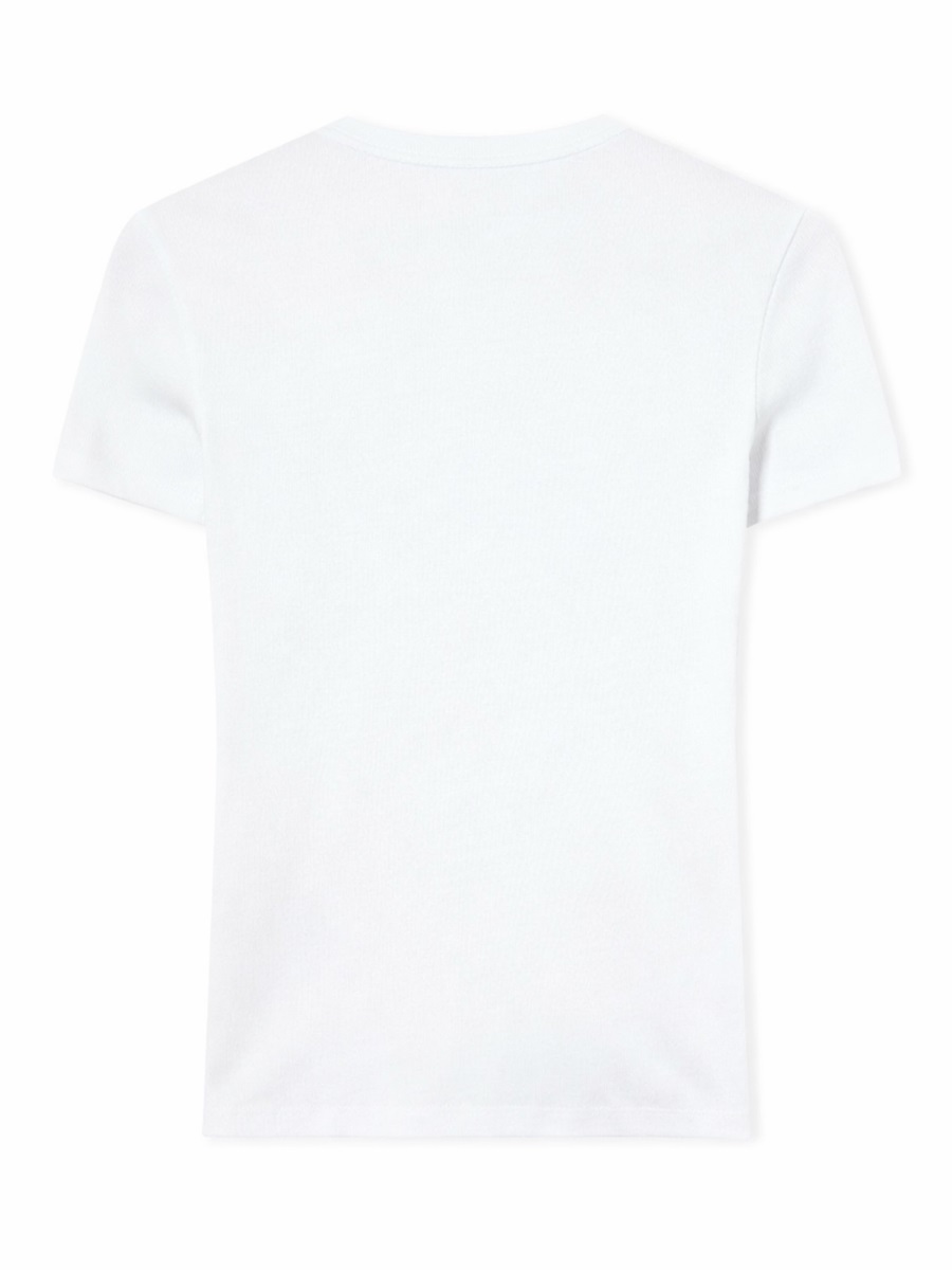 OFF-WHITE Logo Cotton-Blend Fitted T-Shirt Wit