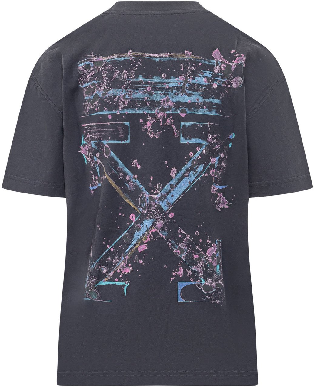 OFF-WHITE T-Shirt Grafica Acquarello Donkergrijs
