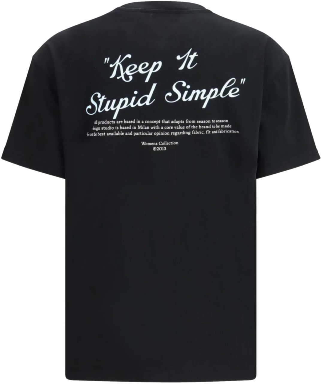 OFF-WHITE Kiss Quote Reg Cotton Cotton T-Shirt Zwart