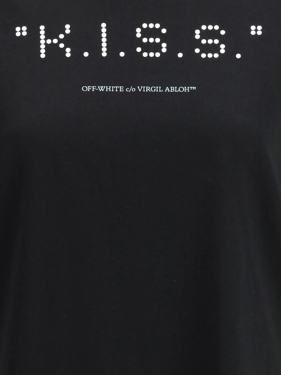 OFF-WHITE Kiss Quote Reg Cotton Cotton T-Shirt Zwart