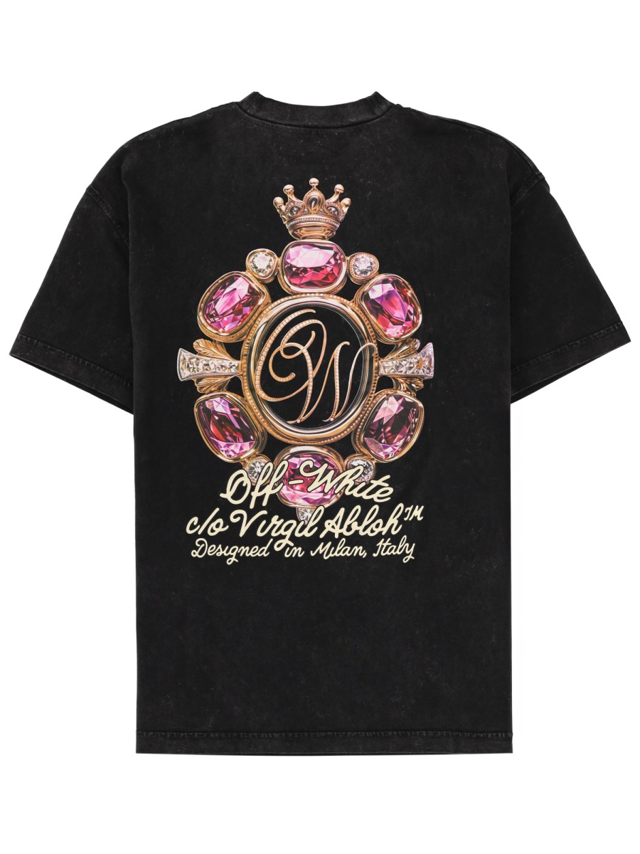 Off-White Relaxed Crown Emblem T-Shirt Zwart