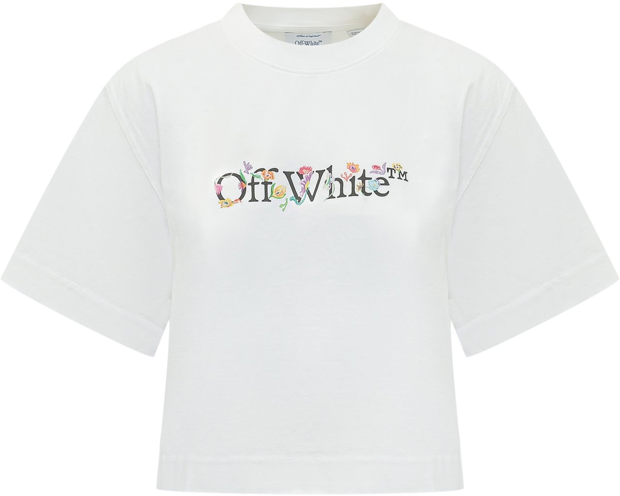 OFF-WHITE GLOWING FLOWER T Wit