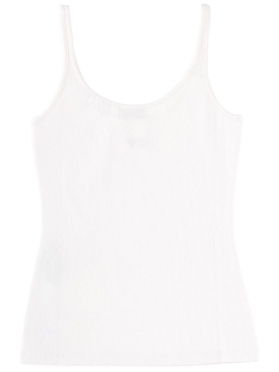 OFF-WHITE Neutrals Cotton Ribbed Slim Tank Top Wit