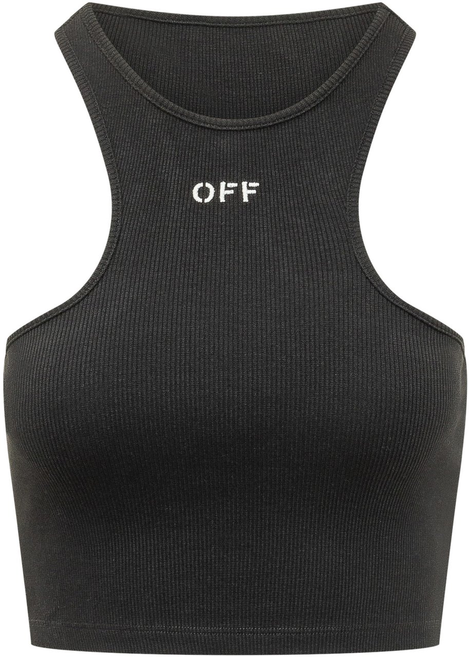 OFF-WHITE Off Stamp Rib Top Zwart