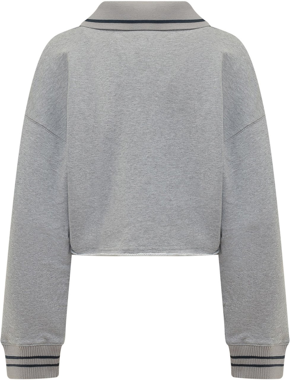 OFF-WHITE Felpa Crop con Logo Script Lichtgrijs