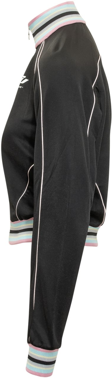OFF-WHITE Giacca Track con Zip e Collo Alto Zwart