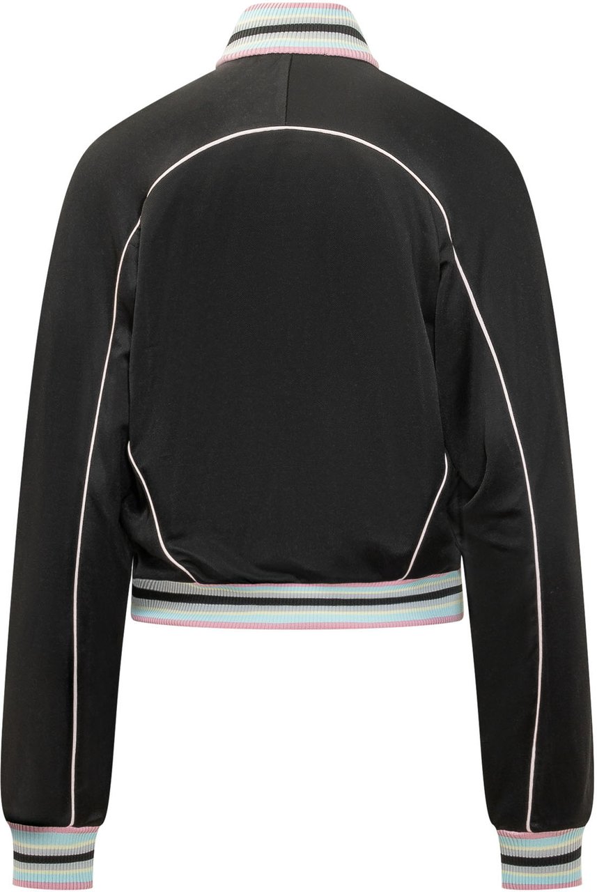 OFF-WHITE Giacca Track con Zip e Collo Alto Zwart