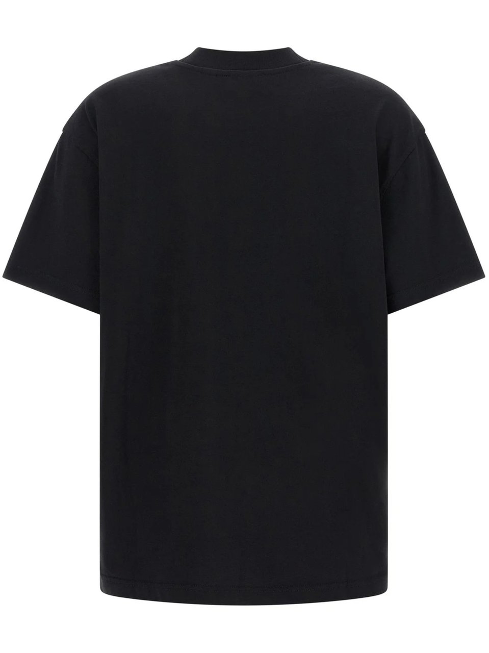 OFF-WHITE Black Short-Sleeved T-Shirt with Bold Logo Zwart