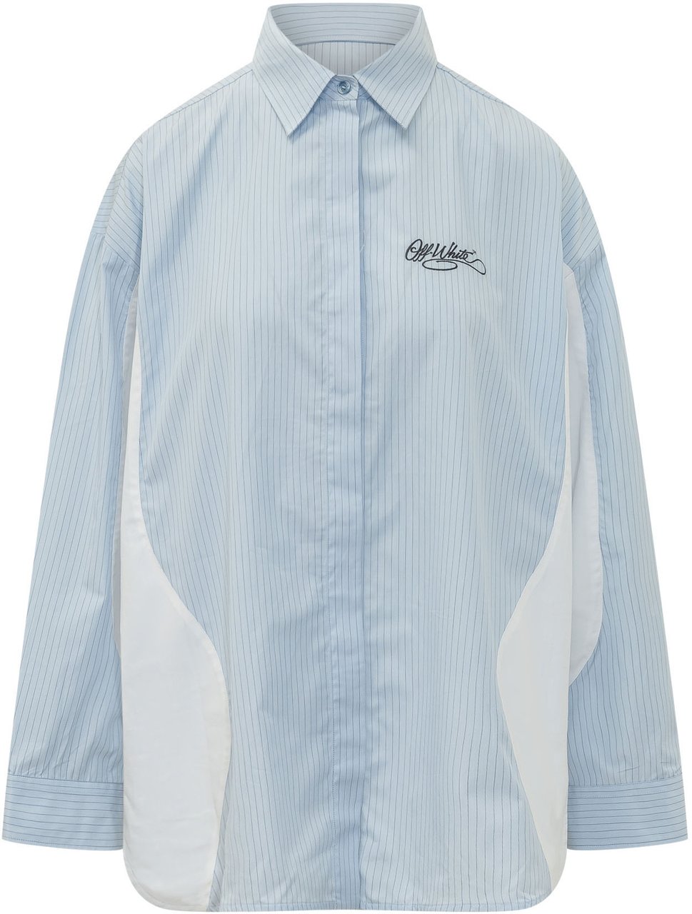 OFF-WHITE Camicia Stripe Pop Lover Lichtblauw