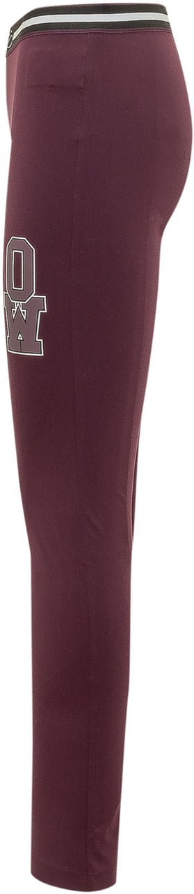 OFF-WHITE Leggings LY College con Fascia Lettering Maroon