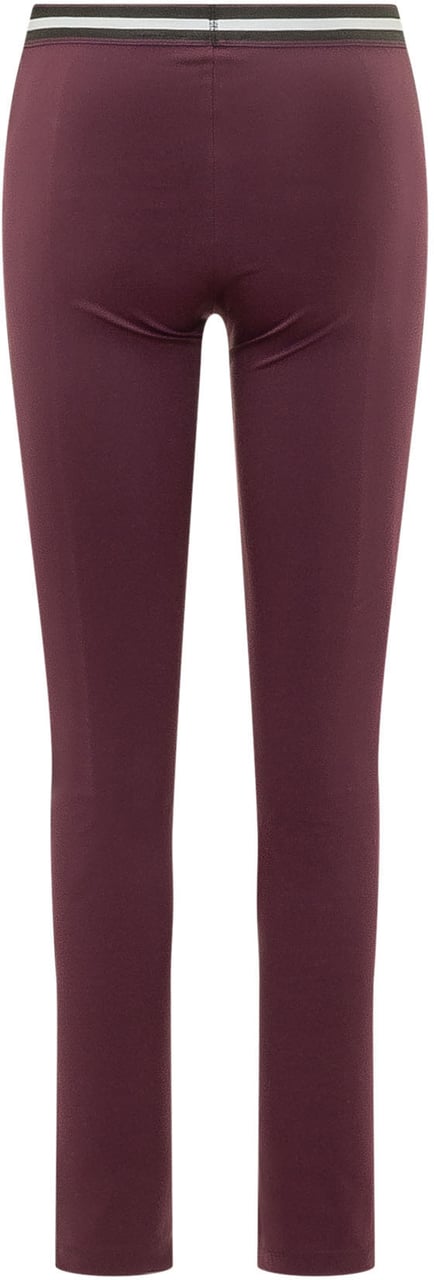 OFF-WHITE Leggings LY College con Fascia Lettering Maroon