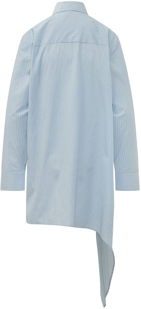 OFF-WHITE Abito Camicia Asimmetrico Lichtblauw