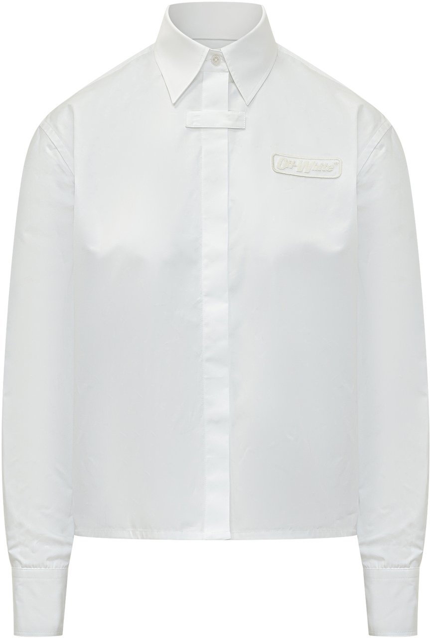 OFF-WHITE Camicia Popeline Regolare Wit