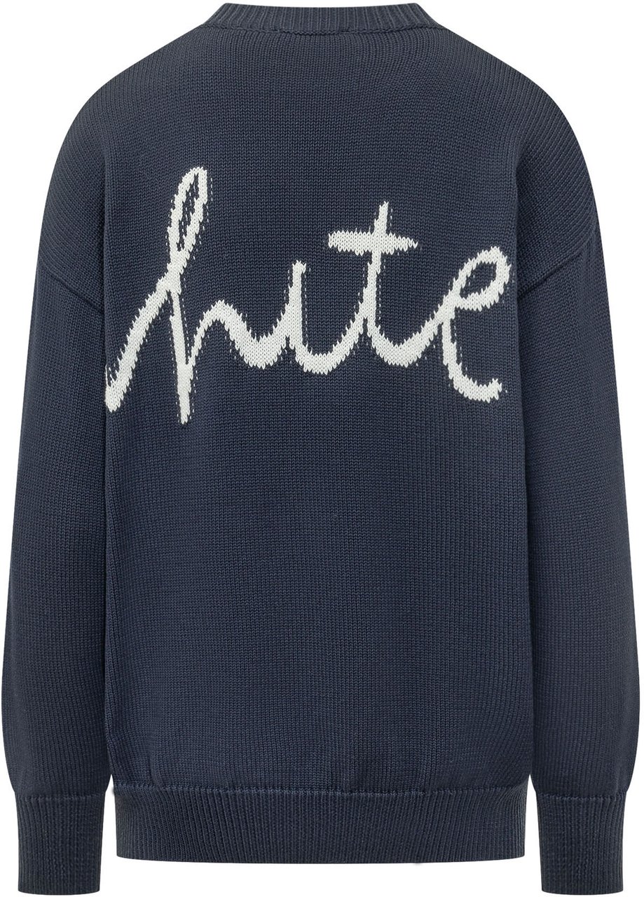 OFF-WHITE Bookish Shared Crewneck Navy