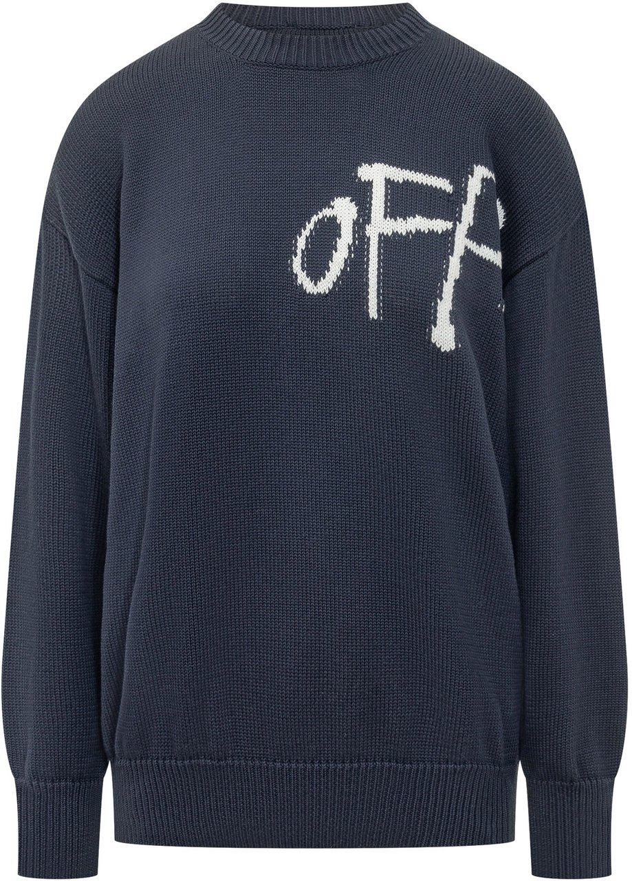 OFF-WHITE Bookish Shared Crewneck Navy
