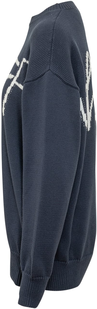 OFF-WHITE Bookish Shared Crewneck Navy