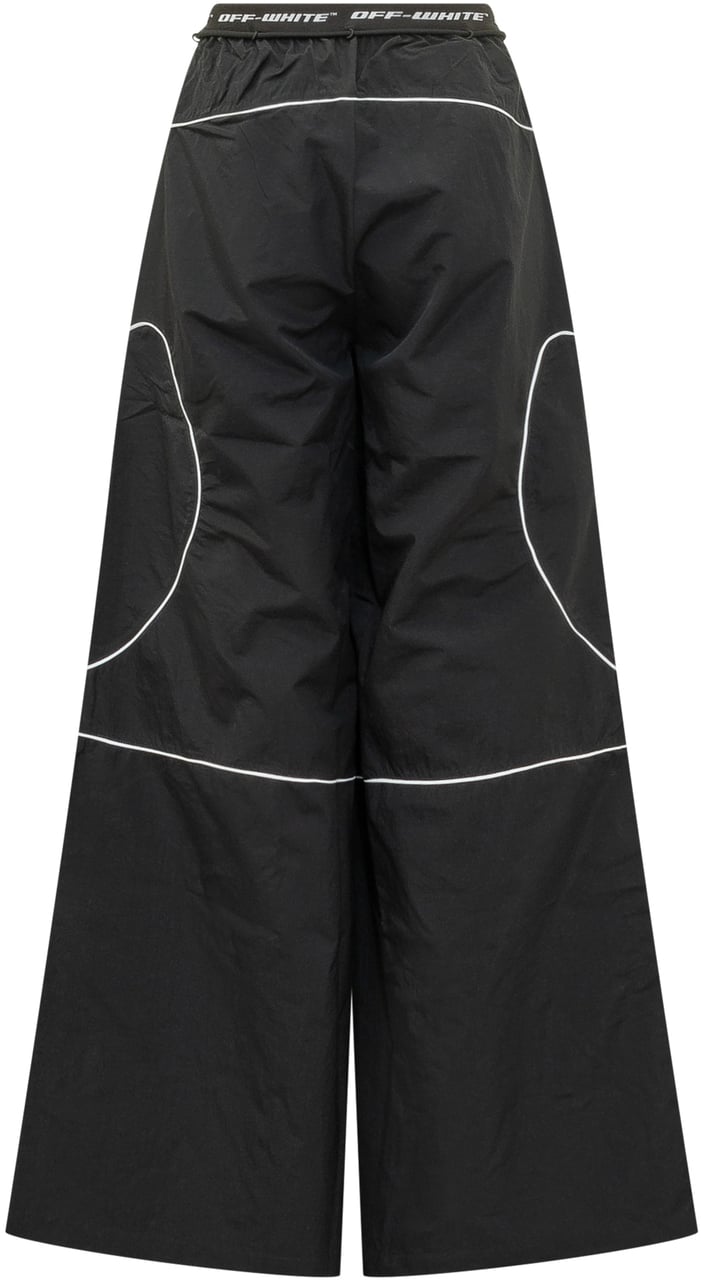 OFF-WHITE Pantaloni Track Logoband a Gamba Larga Zwart