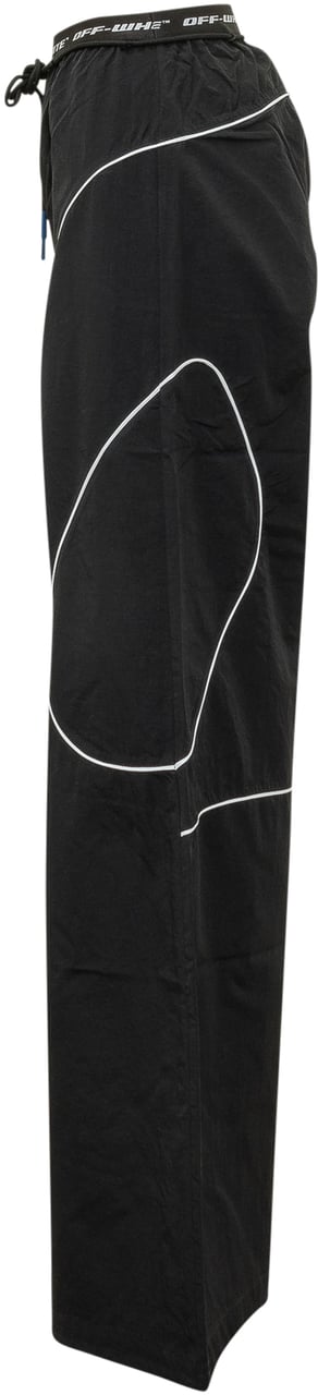 OFF-WHITE Pantaloni Track Logoband a Gamba Larga Zwart