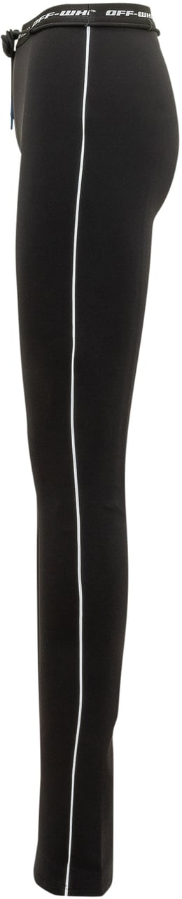 OFF-WHITE Leggings Logoband a Vita Alta Zwart