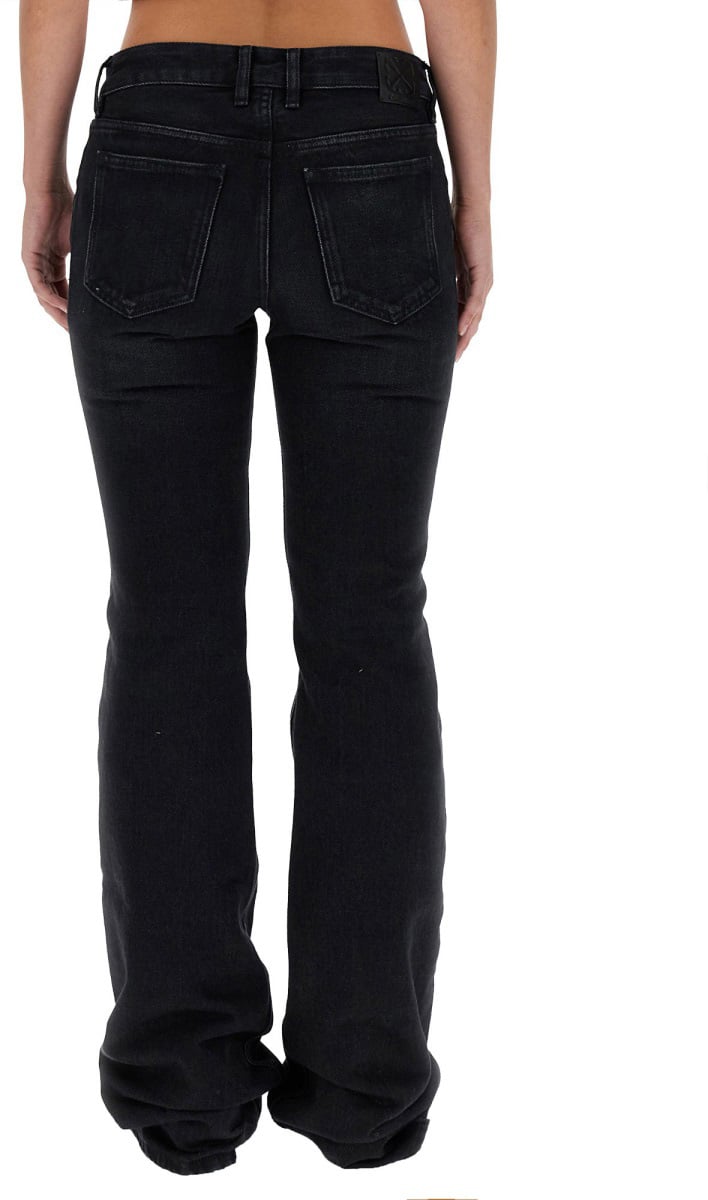 OFF-WHITE JEANS WIDE LEG Zwart